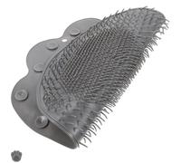 Warmhm Tapis de Bain Antidérapant Gris avec Ventouses Brosse Masseur Large pour Nettoyant Spa pour Circulation Améliorée et Massage Relaxant