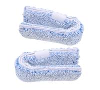 Warmhm Tête de Remplacement pour Raclette de Fenêtre 2pcs avec Coussinets en Tissu Réutilisables, Action Glissante Fluide, pour Nettoyage Vitre et Surfaces Diverses
