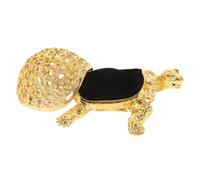Warmhm Tortue Décorative en Alliage Or Base en Cristal, Figurine Miniature pour Décoration Raffinée, Ornement Créatif pour Salon de Thé ou Hôtel