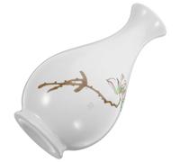 Warmhm Vase en Céramique Décoratif Mini pour Fleurs, Design Rond Créatif, Surface Lisse sans Risque, pour Décoration de Salle de Bain ou Chambre