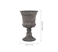 Warmhm Vase Vieilli en Fer Robuste Grosse Urne Jardinière Vintage pour Fleurs Séchées ou Fraîches Décoration Rustique pour Balcon Porche et Mariage Pot Urne Multifonctionnel Style