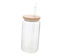 Warmhm Verres à Boire Verre Borosilicate Transparent Gobelets Forme Canette pour Boissons Glacées Adaptés Maison Bureau Bar Restaurant