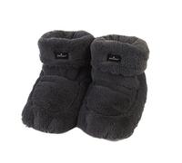 Warmies Bottes Micro-ondables, Chaussons Chauffants pour Femmes avec Lavande Séchée Française, Chaleur Apaisante et Confort, Couleur Acier, Taille Unique