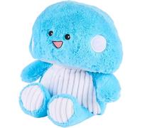 Warmies Coussin chauffant en forme de champignon bleu, grande taille, entièrement compatible avec le micro-ondes et lesté pour soulager l'anxiété, peut être refroidi au congélateur ou chauffé