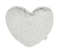 Warmies Coussin chauffant en forme de cœur en peluche gris lesté au micro-ondes avec parfum de lavande française, chaud ou froid pour une relaxation fraîche et un soulagement de la chaleur