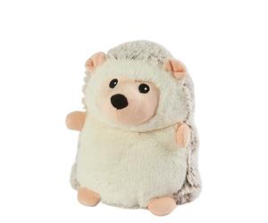 Warmies Coussin chauffant Hérisson beige avec insert micro-ondable parfumé à la lavande, en peluche douce, convient à tous les âges, peut être utilisé comme coussin chauffant ou rafraîchissant.