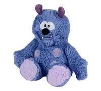 Warmies Coussin chauffant micro-ondable Monstre bleu, peluche lestée parfumée à la lavande française, garni de grains de blé pour une utilisation chaude ou froide, idéal pour la relaxation et un.
