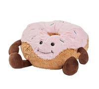Warmies Donut rose au micro-ondes - Peluche douce et moelleuse, parfumée à la lavande pour apaiser la chaleur et soulager la douleur, utilisation chaude ou froide