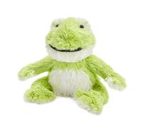Warmies Grenouille en peluche, taille junior, passe au micro-ondes, légèrement parfumée à la lavande française, peluche lestée entièrement chauffante pour l'anxiété et la relaxation