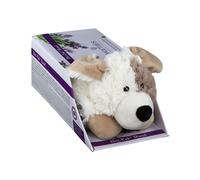 Warmies Chien en peluche chauffant Hot Pak 50 cm Garnissage lavande Blanc 800 g