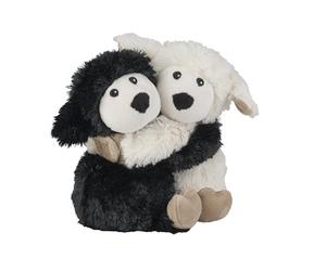 Warmies Lot de 2 doudous « moutons » noir et blanc
