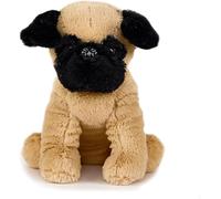 Warmies Peluche carlin, grande peluche chauffable, lourde, adaptée au micro-ondes, avec parfum de lavande française, pour adultes et enfants