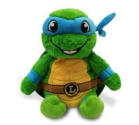 Warmies Peluche chauffante Leonardo des Tortues Ninja, Coussin Chauffant à réchauffer au Micro-Ondes, Peluche lestée et parfumée à la Lavande française - Bleue