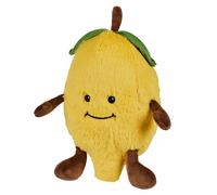 Warmies Peluche Citron Micro-ondable Peluche Lourde avec Parfum de Lavande Française, Sac de Blé Chaud ou Froid pour Relaxation Fraîche et Soulagement Chaud