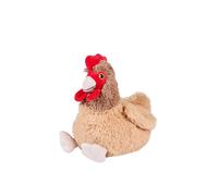 Warmies Peluche en forme de poule marron, grande taille, entièrement adaptée au micro-ondes et doudou lesté pour l'anxiété, refroidir au congélateur ou au micro-ondes, coussin chauffant doux