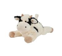 Warmies Peluche Vache couchée Lavable au Micro-Ondes avec Parfum Lavande française, Chaud ou Froid pour Une Relaxation fraîche et Un soulagement Chaud