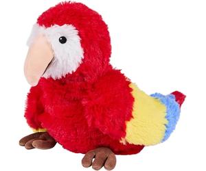 Warmies Perroquet de Grande Taille, entièrement adaptée au Micro-Ondes et Doudou lesté pour l'anxiété, Refroidir au congélateur ou au Micro-Ondes, Coussin Chauffant Doux