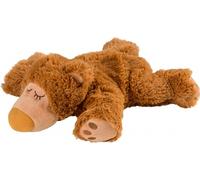 Warmies® Sleepy Bear marron, ours en peluche chauffant à base de plantes, 30 cm, 730-750 g, lavable à la main jusqu'à 30°C, micro-ondable 90 secondes jusqu'à 800 Watts