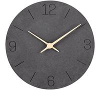 Warminn Horloge Murale Design Moderne de 12 Pouces en Bois MDF silencieusement Lumineuse en Plein air analogique Grande Horloge imperméable Moderne Cuisine Chambre Salon Bureau Silencieuse