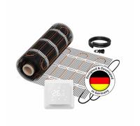 WARMON Chauffage mural vertical électrique : tapis chauffant WARMON CLASSIC LIGHT 100 W/m² avec thermostat TS 100 Touch, thermostat : TS100 Non WiFi Blanc, Taille du tapis : 5 m²