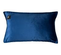 Warmpi Coussin chauffant infrarouge avec Warmpi Powerbank - Samt 30×50 cm - Utilisation flexible, utilisable sans fil & avec câble (bleu foncé)