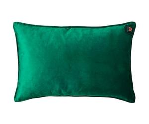 Warmpi Coussin chauffant infrarouge - Coussin chauffant avec Warmpi Powerbank - Velours 30 × 50 cm - Utilisation flexible, utilisable à la fois sans fil et avec le câble intégré (vert foncé)