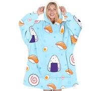 Warmstorey Couverture à capuche pour les amateurs de sushis, cadeau de Noël Oodie pour femme, maman - Cadeau confortable pour femme, cadeau attentionné de la part de sa fille ou de son fils