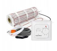 WARMTEC Chauffage au sol électrique 170 W/m² | Tapis chauffant autocollant avec thermostat pour chaleur sous le carrelage | Chauffage au sol avec e protection IPX7 | T73 Blanc 5 m²