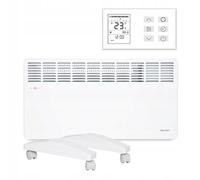WARMTEC Chauffage électrique 2500 W | Radiateur avec commande Wi-Fi, écran LCD et Classe de protection IP24 | Radiateur à convection mural ou autoportant à économie d'énergie | Blanc