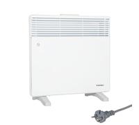 WARMTEC Chauffage électrique 2500 W | Radiateur électrique avec thermostat à 8 niveaux et fonction antigel | Radiateur à convection autoportant à économie d'énergie | Blanc