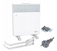 WARMTEC Chauffage électrique 500 W | Radiateur électrique avec thermostat à 8 niveaux et fonction antigel | Radiateur à convection mural ou autoportant à économie d'énergie | Blanc