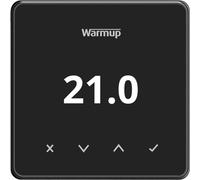 Warmup Element Thermostat d'ambiance WiFi intelligent avec technologie SmartGeo, pour plancher chauffant, chauffage électrique, noir