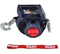 WARN Treuil portatif 101570 avec câble métallique en Acier de 12,2 m, capacité de Traction de 340,2 kg, Gris