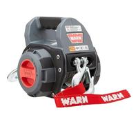 WARN 101575 Treuil à perceuse Portable, avec Corde synthétique de 12,2 m : capacité de Traction de 340 kg, Gris