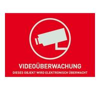 Warnaufkleber Video -D- 148x105mm