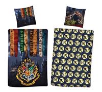 WARNER BROS. DISCOVERY - Housse de couette Harry Potter Réversible 140 x 200 cm - Housse d'oreiller incluse - 100% Polyester