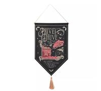 Warner Bros Harry Potter Bannière Privet Drive Noir à suspendre au mur avec pompon, fanion décoratif