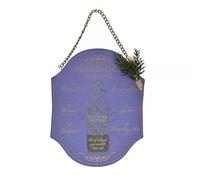 WARNER BROS Harry Potter Herbology Potions Polyjuice Plaque murale avec chaîne de suspension, violet avec détails dorés, forme de bouclier, 23,5 cm