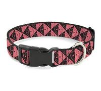 Warner Bros. Horror Movies Collier pour Animal Domestique Boucle en Plastique Masque Jason Friday 13th Diamant Split Noir Rouge 50,8 à 78,7 cm 3,8 cm de Large
