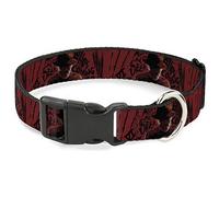 Warner Bros. Horror Movies Collier pour Chien avec Boucle en Plastique, Citation de Freddy Poses Griffes à la Main, Rouge, Noir, 33 à 43,2 cm, 3,8 cm de Large