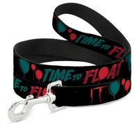 Warner Bros. Horror Movies Laisse pour Chien Motif Visage et Ballons Time to Float Noir/Bleu/Rouge 1,8 m de Long 2,5 cm de Large