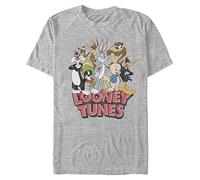 WARNER BROS Looney Tunes Group T-shirt à manches courtes, Athletic chiné, M