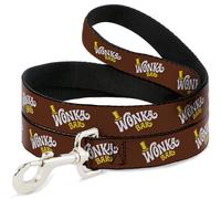 Warner Bros. Movies Laisse pour Chien avec Logo Willy Wonka et la chocolaterie Wonka Bar, 1,2 m de Long, 3,8 cm de Large