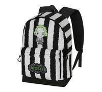 Warner Bros Sac à dos 'Beetlejuice' vert / noir / blanc, Taille One Size