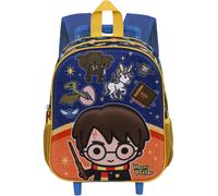 Warner Bros. Sac à dos 'Harry Potter Crest' bleu foncé / marron / jaune / orange, Taille One Size