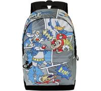 Warner Bros. Sac à dos 'Looney Tunes Batman Comic' jaune / gris / rouge / noir, Taille One Size
