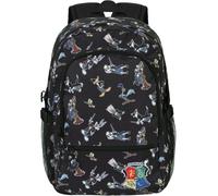 Warner Bros. Sac à dos 'Looney Tunes Harry Tunes-Fan Fight 2.0' caramel / gris clair / noir / blanc, Taille One Size