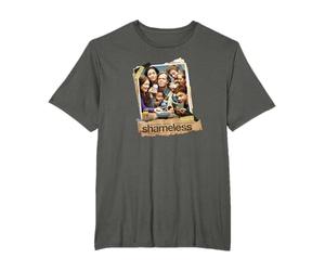 Warner Bros. Shameless Dinner Table T-Shirt Homme Gris S Classique Uni Manche Courte Coupe Classique Col Rond Ras du Cou 0 Poches Léger Importé Coton 100% Non Étirable T-Shirt Unisex Adulte Homme