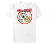 WARNER BROS Tom & Jerry Ring Roundup T-shirt à manches courtes, blanc, L