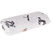 Drap housse, Micromotifs, Ecru, 2 personne, 140x190cm, 100% Coton